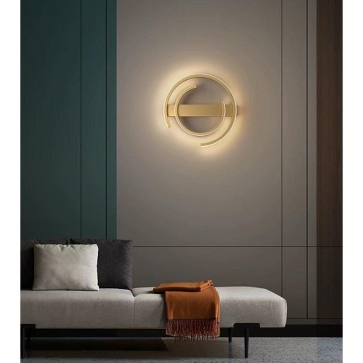 Aplica LED 30W, Auriu, D300x60mm