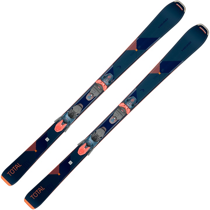 Schiuri cu legaturi Head Total Joy albastru/portocaliu, 158 cm