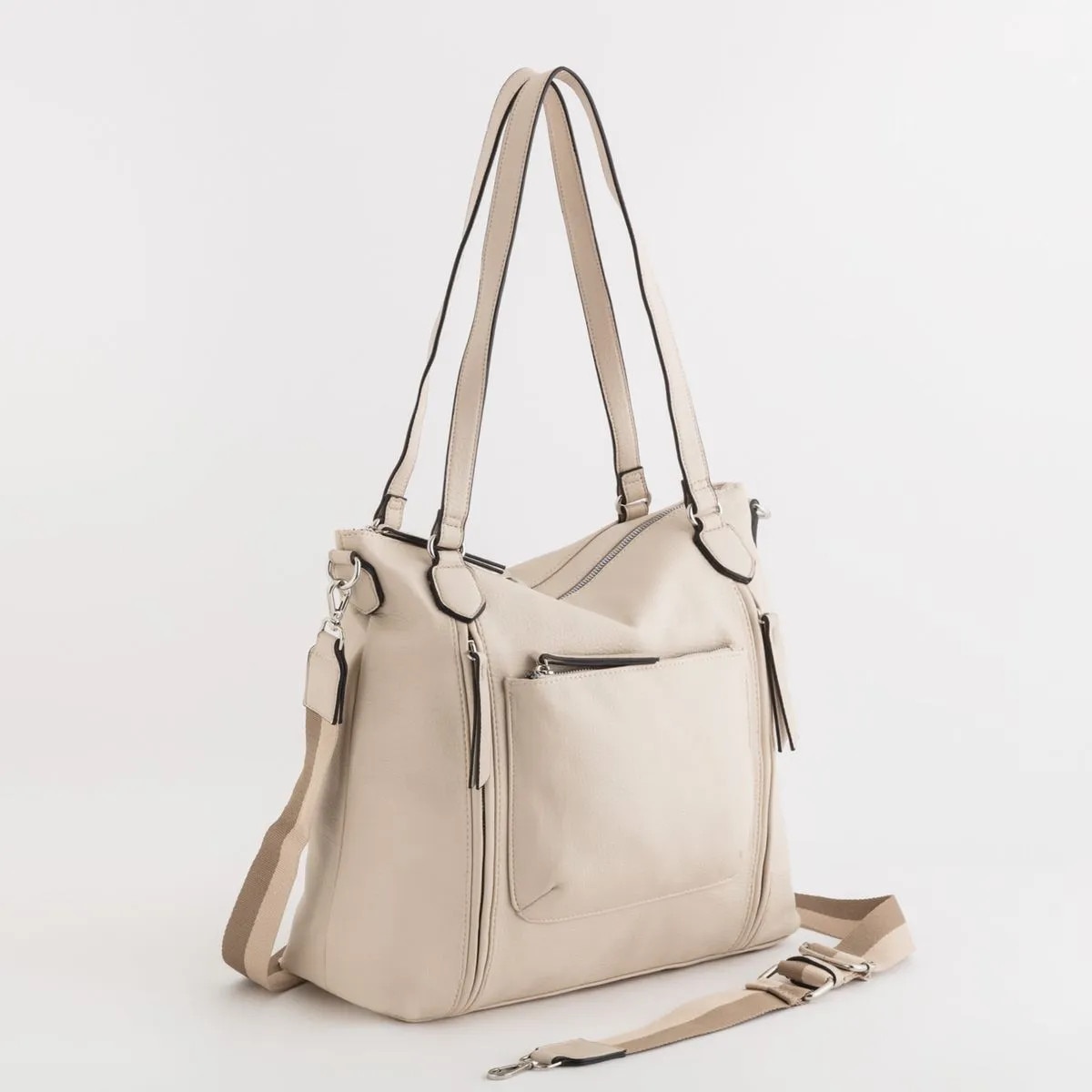 Geantă/Rucsac Carpisa Boston, 36x33x12.5cm, crem, design modern