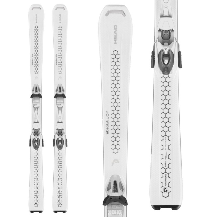 Skiuri cu legaturi Head Absolut Joy, alb/negru, 163 cm