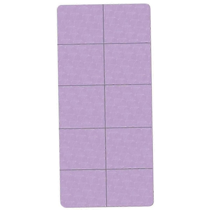 Összecsukható jógaszőnyeg, lila, 183x61x0.4cm, TPE anyag, csúszásmentes kialakítás