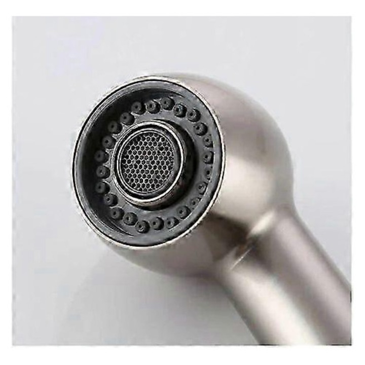 Подвижен душ за кухненски смесител, 2 струи, в цвят матиран никел, комплект за подмяна