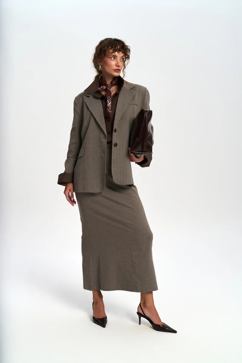 Fusta HiCCUP, Bruno, dungi, gri inchis, textil, Gri inchis