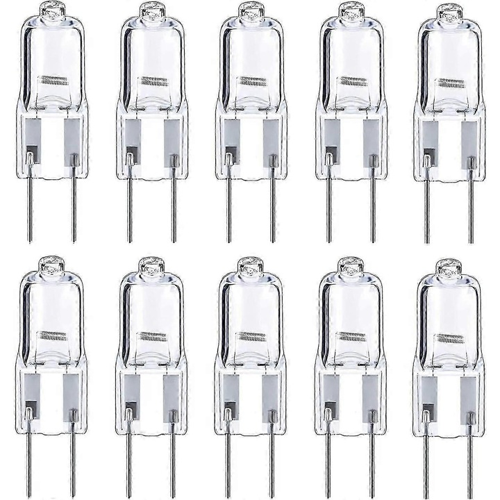 Készlet 10 halogén izzó GY6.35 35W 12V dimmelhető, 2700K, 0.95x0.95x3.2cm