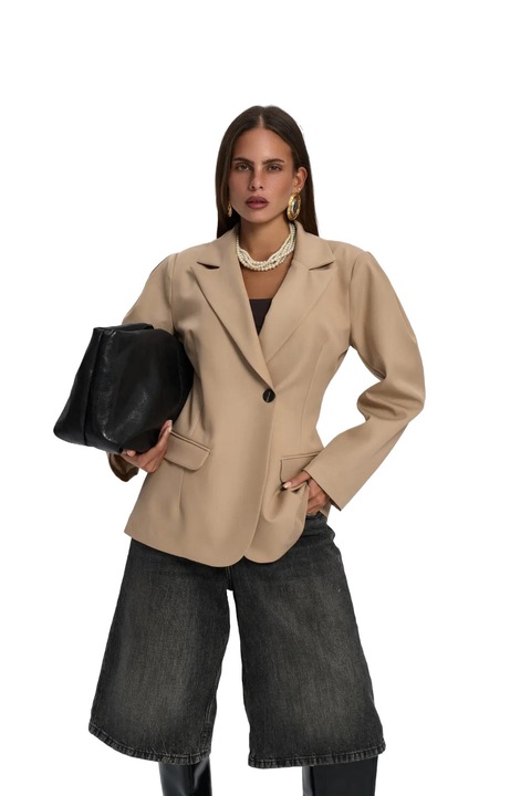 Sacou dama, HiCCUP, Briella, bej natural, textil