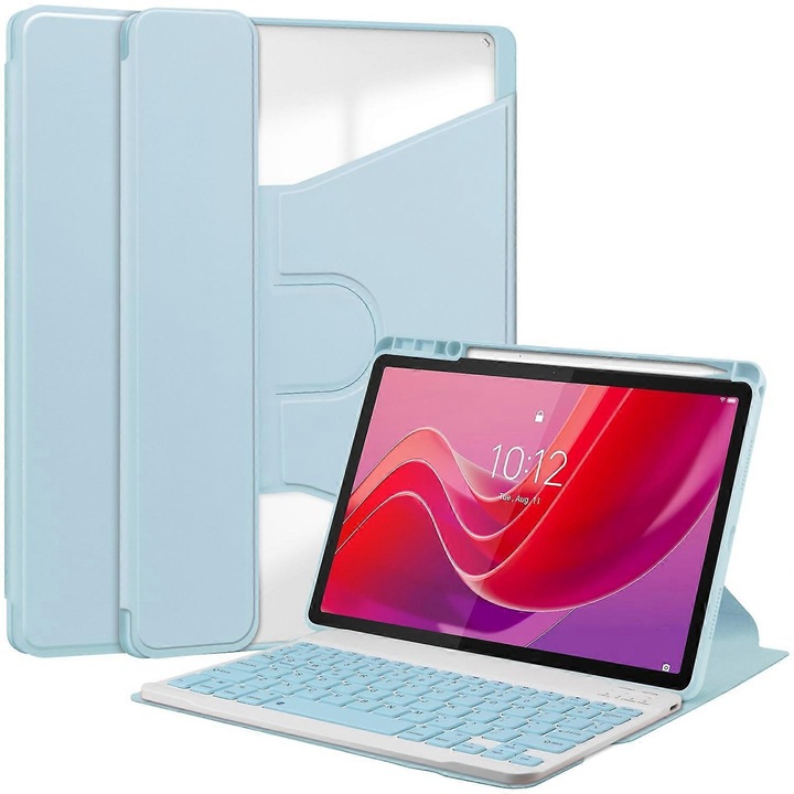 Tabletok tok állvánnyal és Bluetooth billentyűzettel, kék, Lenovo Tab M11/Xiaoxin Pad 11 2024-hez