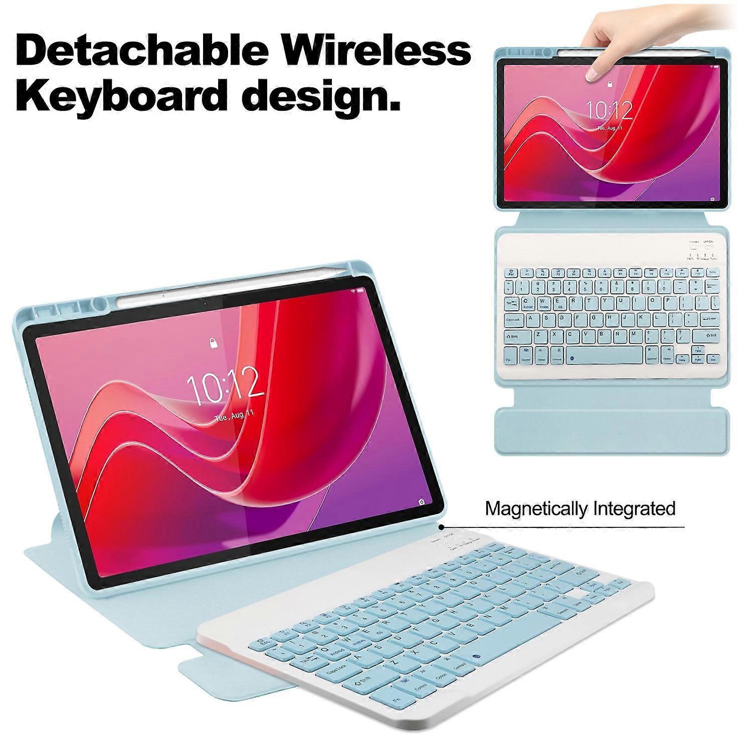 Husa tableta cu suport rotativ 360°, slot pentru creion, set cu tastatura Bluetooth, pentru Lenovo Tab M11 (Xiaoxin Pad 11 2024)