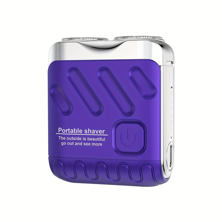 Aparat de ras electric WITZIO, cu acumulator litiu, portabil, port USB, portocalie/accente metalice