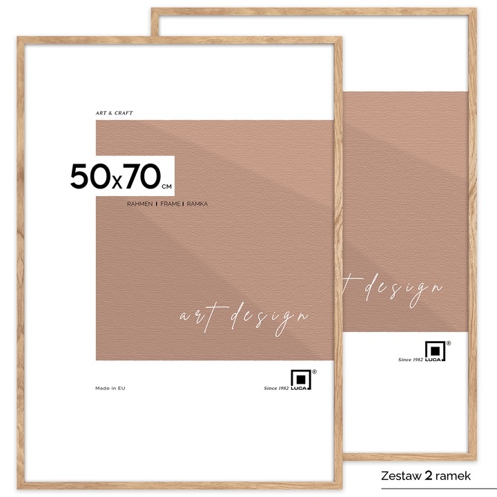Set 2 rame foto LUCA, 50x70cm, MDF, culoare brown
