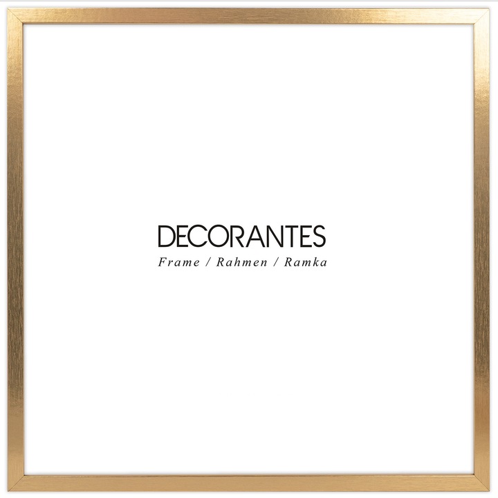 Klasszikus Framai képkeret, arany, 40x40 cm, elegáns design, plexi védőüveg
