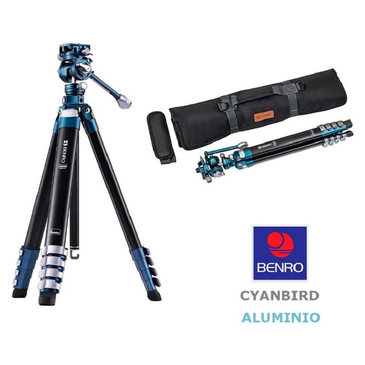 Trepied BENRO KIT TRIPODE CYANBIRD ALUMINIO + FS20PRO