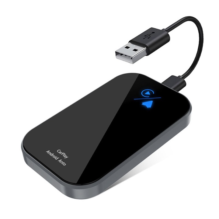 Адаптер безжичен CarPlay & Android Auto, Duueyct, LITE Box S 2026, компактен, черен