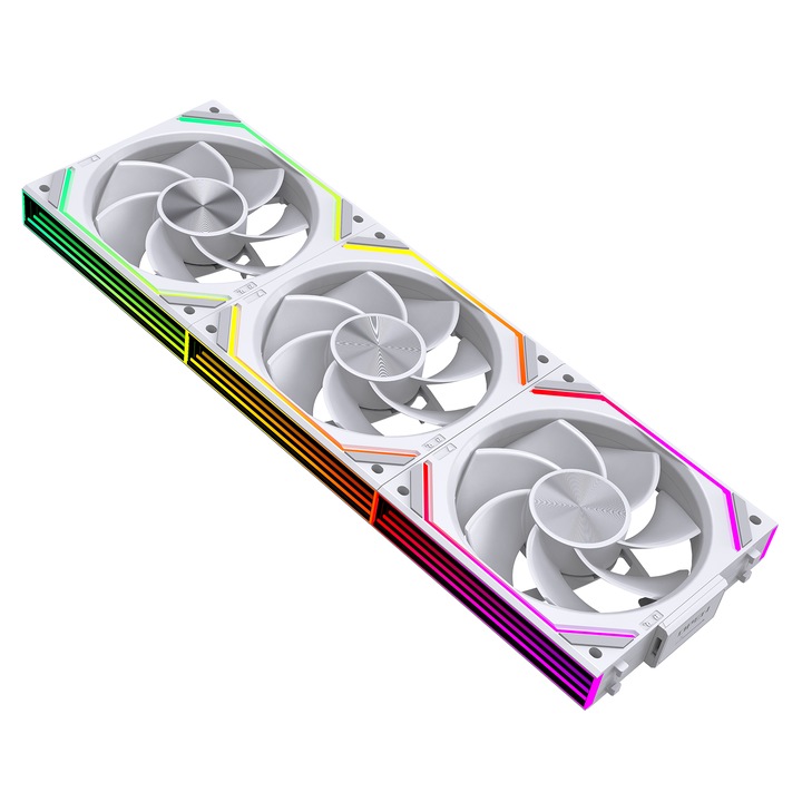 Ventilator PC Jungle Leopard Interstellar V2RS, set 3 buc, 120x120x25mm, alb, 1850 RPM, 32 dB, Reverse Flow