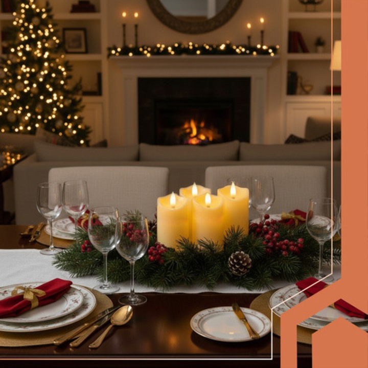 Set 4 lumanari decorative LED Ruhhy, efect flacara, alimentare baterii, 12.5 cm, albe