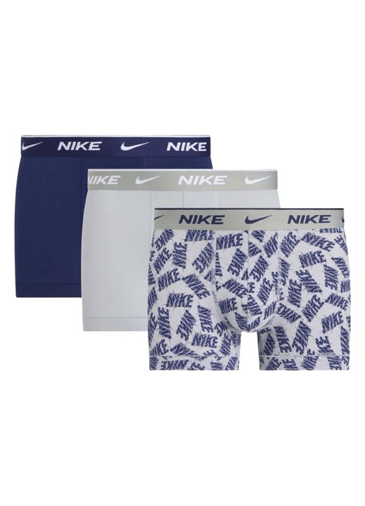 Set 3 perechi boxeri barbati, Nike, albastru, bumbac
