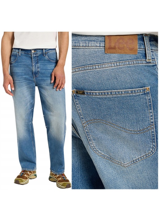 Jeans bărbați Lee Asher loose straight, albastru, Albastru, W32-L34