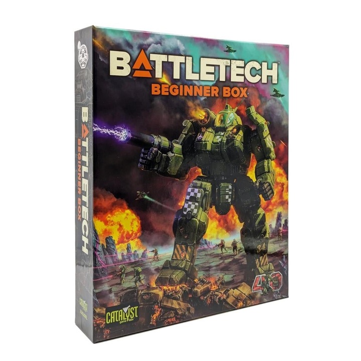 Joc de societate, Catalyst Game Labs, BattleTech Beginner Box 40th, 2 Mech-uri, harta hexagonala, pentru familie