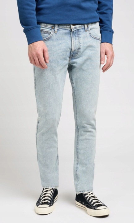 Blugi barbatesti Lee Luke Frost, bumbac/poliester/elastan, albastru deschis