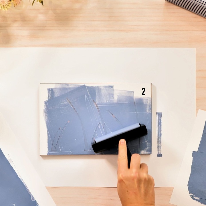 Atelier creativ 47 pentru adulti, Imprimare pe gel, Djeco, 24 piese, +15 ani