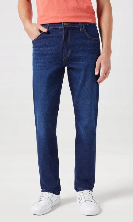 Blugi barbatesti Wrangler Texas Slim, bleumarin, bumbac