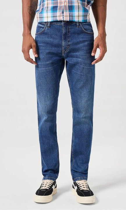 Blugi barbatesti Wrangler River Dean, bumbac/poliester/elastan, albastru