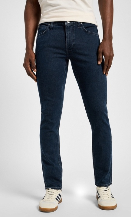 Blugi slim barbatesti Lee Luke, bumbac/elastan, albastru inchis