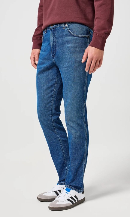 Blugi barbatesti Wrangler River Sundown, bumbac/elastan, albastru