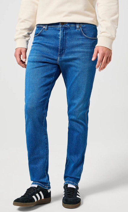 Blugi barbati Wrangler River, bumbac/elastan, albastru