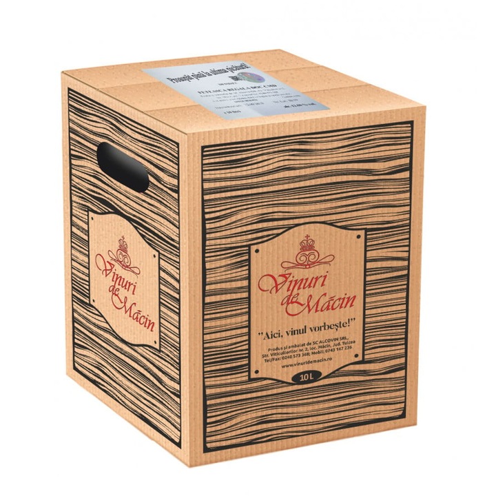Vin roșu, Vinuri de Macin, Pinot Noir, demidulce, Bag in Box, 13.5% alcool, 10 l