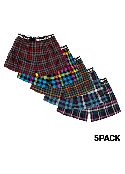 Set 5 boxeri barbati Horsefeathers AM284C, multicolor, bumbac