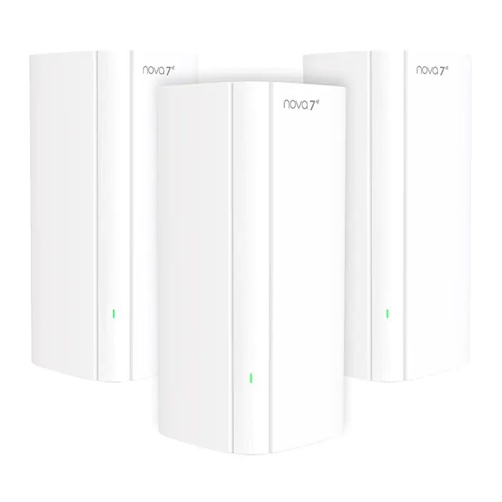 Router Wireless Tenda EE3 Pro, sistem Mesh Wi-Fi 7 (3-pack), 2,4GHz 688Mbps, 5GHz 2882Mbps