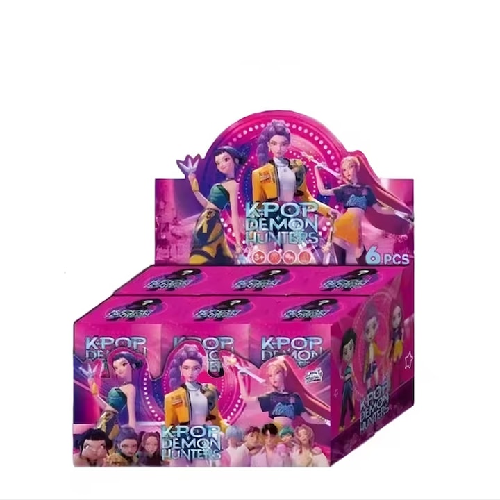 Set figurine K-POP Demon Hunter, vinil si PVC, 6 bucati, Papusi realizate cu maiestrie pentru colectia ta, figurine cu personaje ultra-dragute, decoratiuni pentru casa si cadouri pentru birou，10 cm