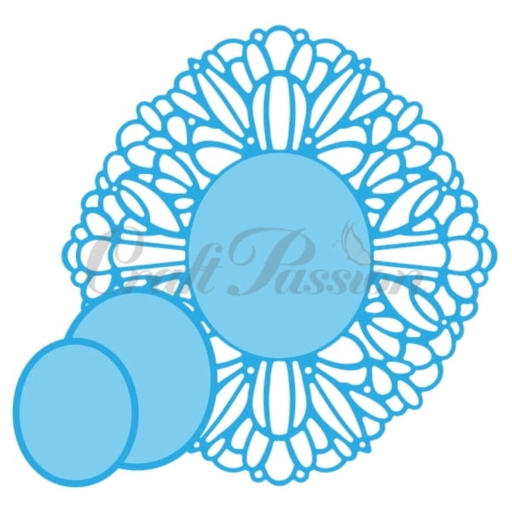 Set 3 matrite artizanat, Craft Passion, metal, albastru