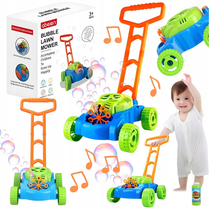 Szappanbuborék fúvó gép, Import ProNice, hangeffektek, 28x14x28cm, többszínű