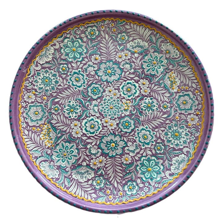 Pizza tányér 31 cm virág mintával