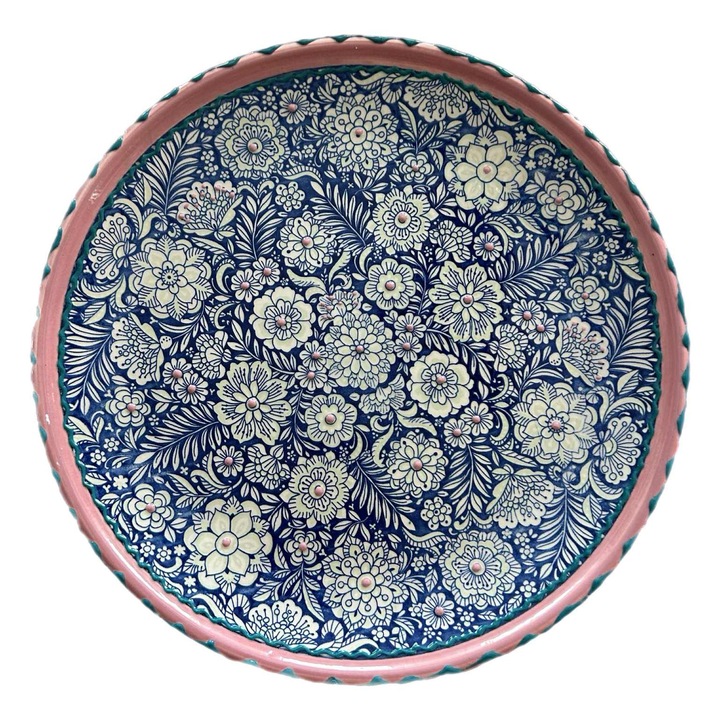 Pizza tányér 31 cm virág mintával