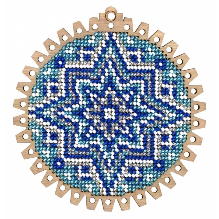 Комплект за бродиране с мъниста MP Studia "Коледно настроение" 11x12 см