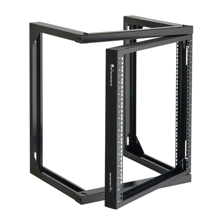 Rack metalic de perete 12U, Latime 520 mm, Adancime 455 mm, Otel carbon