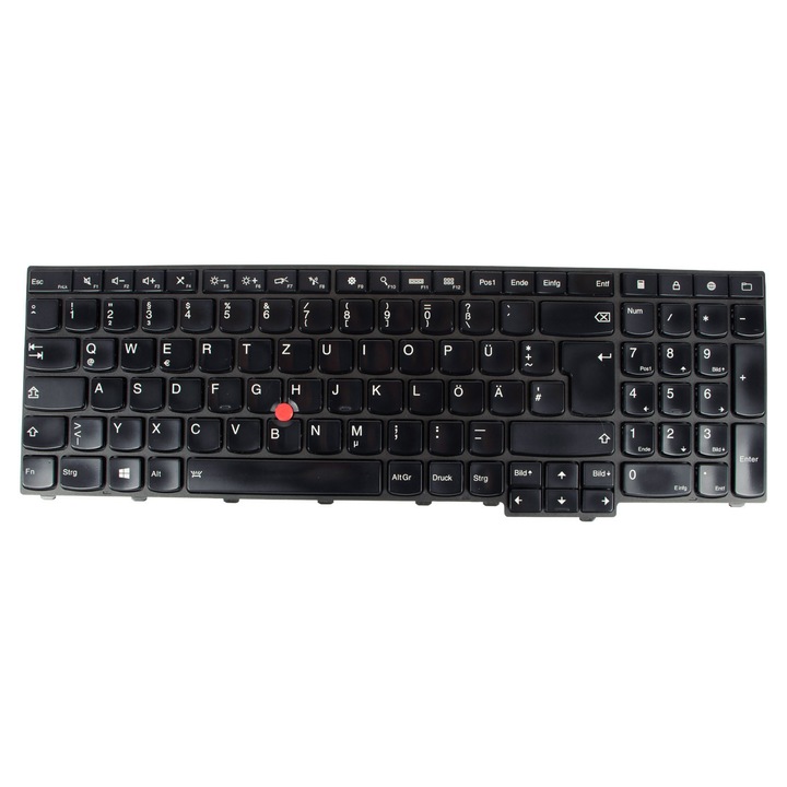 Tastatura laptop Lenovo, QWERTZ, germana, 15.6", negru