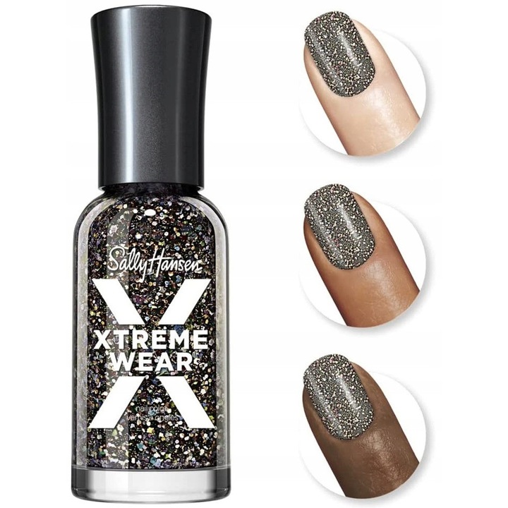 Lac de unghii Sally Hansen Xtreme Wear 630, 11,8ml, culoare neagra cu stralucire