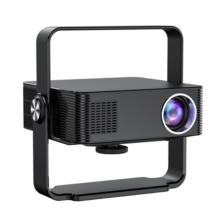 Videoproiector 1080P Full HD, WiFi 5G, Bluetooth, 26000 Lumeni, Google TV, Audio Dolby, Focalizare Automata, Corectie Trapezoidala, Suport 4K, Rezolutie 1920 x 1080, LCD, LED, HDMI, AV, USB, Mirroring, Zoom, Contrast 20.000:1, Telecomanda, Suport, Crem