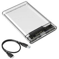 Carcasa externa hard disk, 2.5 inch, Kosiil, transparenta, USB 3.0, 125x80x13mm, max 4TB