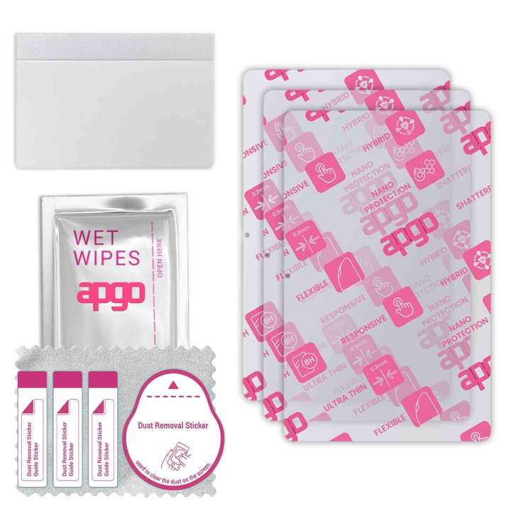 3x apgo Ultra-Clear Hybrid sticla protectoare compatibila cu Honor ViewPad 6, sticla nano flexibila, inlocuire excelenta pentru sticla temperata