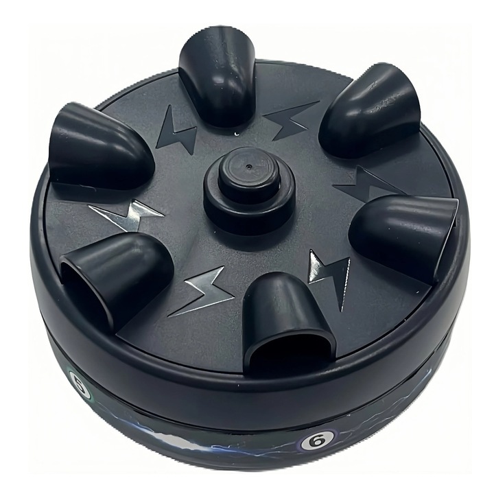 Настолна игра, BOMSTOM, електрическа рулетка с шокове, 6 играчи, черна, 11.5x5.5x11.5см