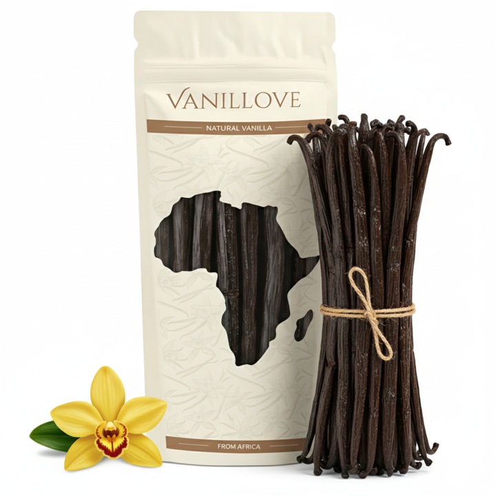 20 Bucati Pastai Vanilie (Bourbon) XXL Premium, Vanillove, Batoane Vanilie Groase 16–18 cm, Aroma Intensa
