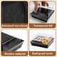Set 100 Cutii Alimentare cu Capace Transparente, EOGRFW, Carton, Negru