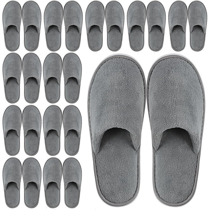 Set 12 Perechi Papuci de Unica Folosinta, EOGRFW, Gri