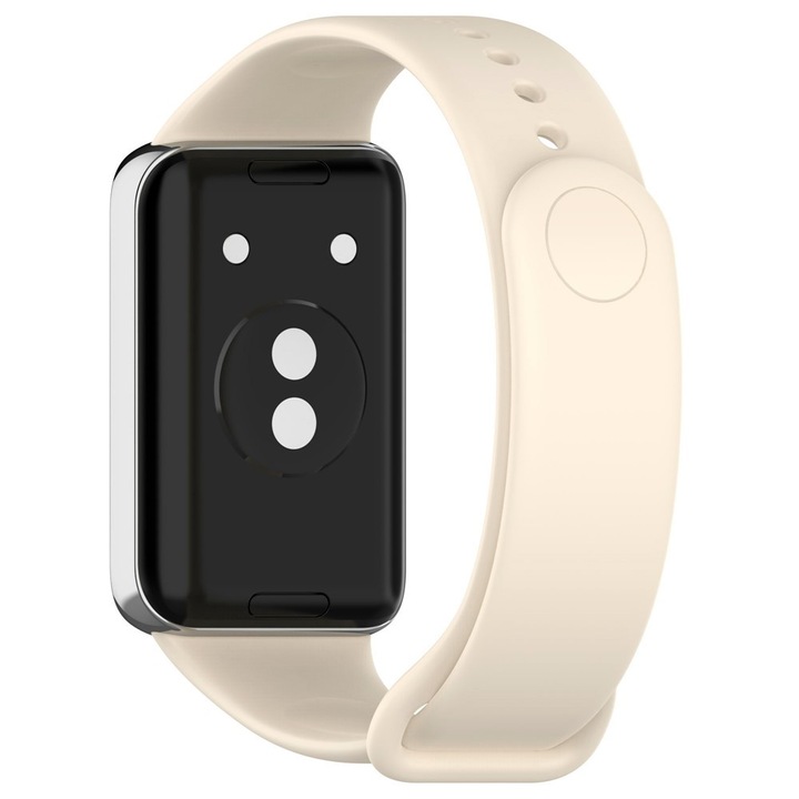 Curea Ceas Smartwatch pentru Honor Band 9, Soft Resistant Silicone, Comfy to Wear, Bej