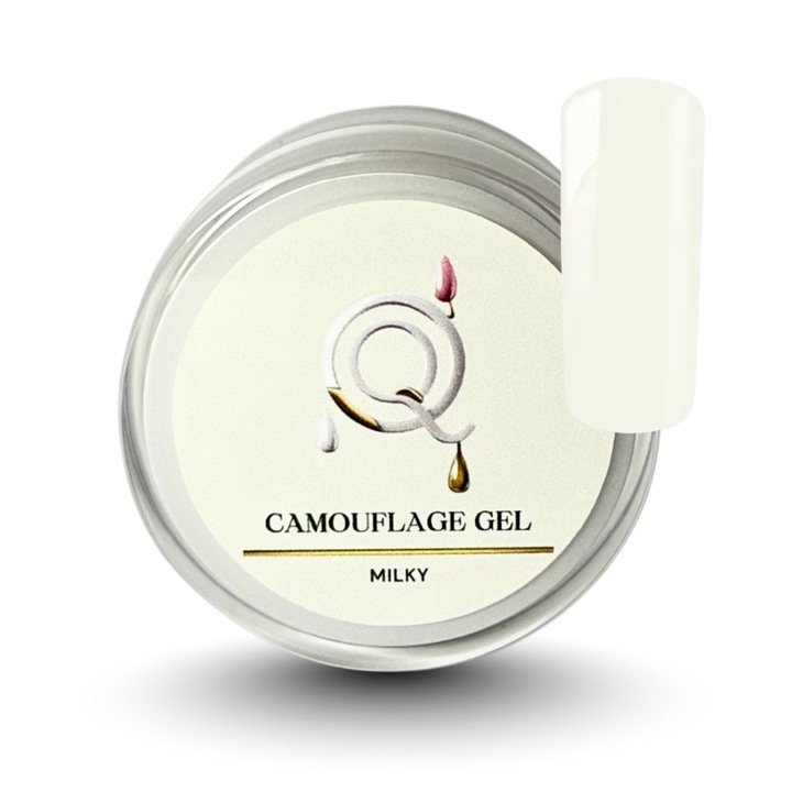 Gel UV Camouflage, ManiQ, Milky, 15ml, alb laptos
