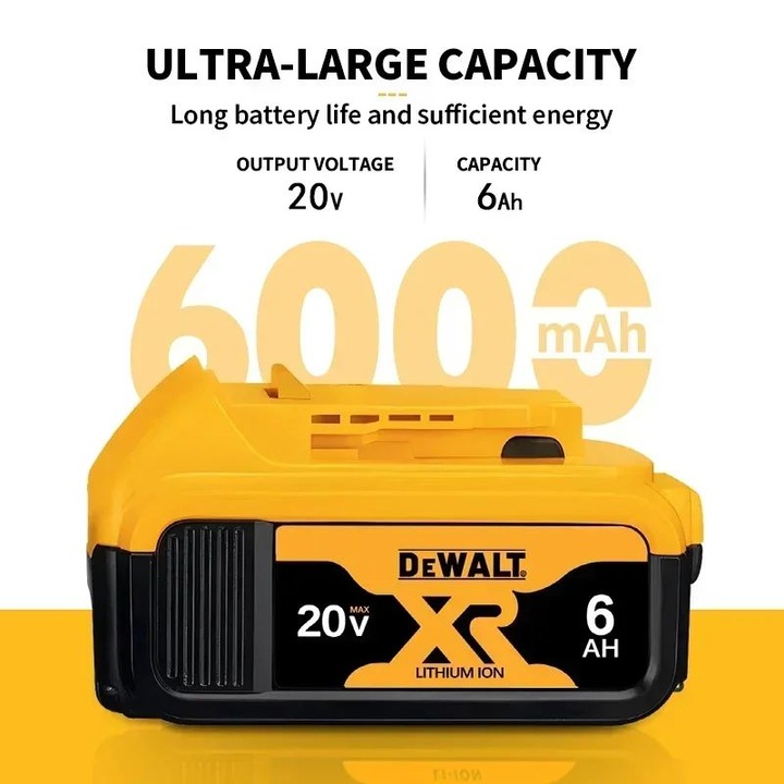 Батерия DeWalt 6Ah модел DCB206 18V/20V съвместим с XR Li-Ion